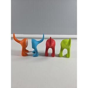 IKEA Dog Tail Rubber Hooks Set of 4 NEW Home Decor Coat Key Pet Hooks